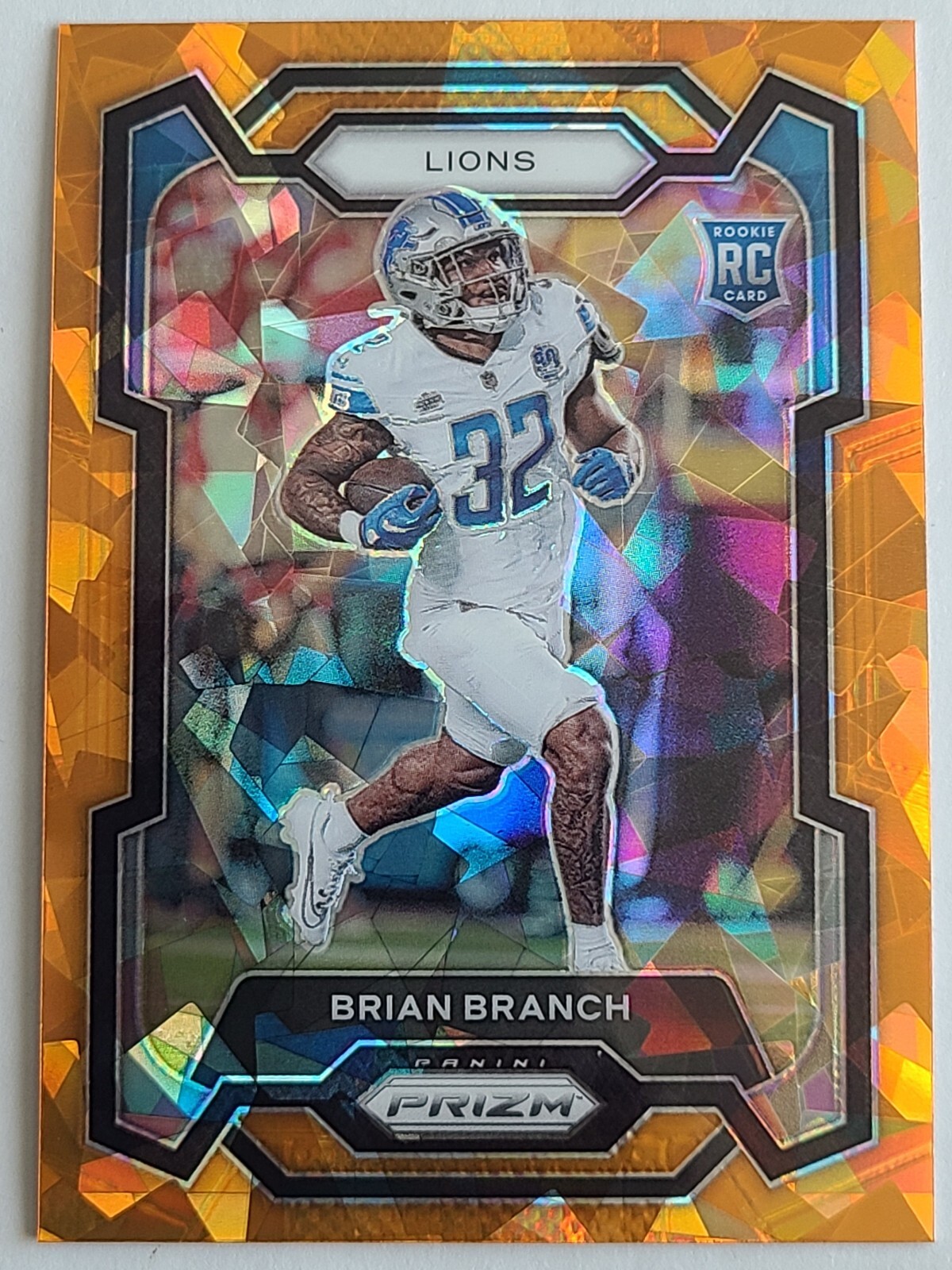 2023 Panini Prizm Rookies Orange Ice Prizm Brian Branch #328 Rookie RC