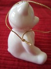 Vintage Lucie Sable 3" WHITE TEDDY BEAR porcelin Christmas Ornament Figurine — photo 7