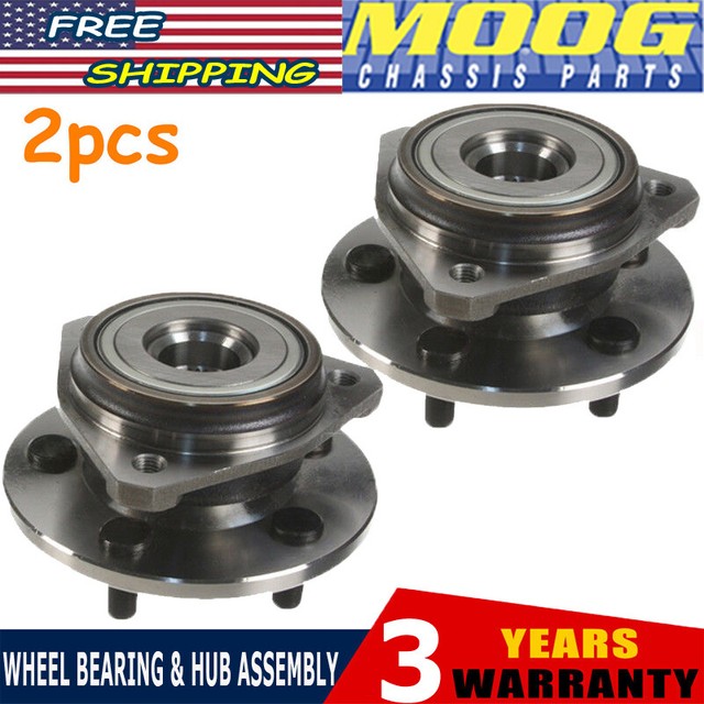 MOOG 513084 4x4 4WD Front Wheel Hub & Bearing Pair Set of 2 For Jeep