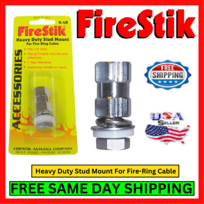FireStik K-4R Heavy Duty Stud Mount For Fire-Ring Cable Fits 1/2'' Hole Antenna
