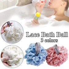 3PCS Bath Shower Sponge Pouf Mesh Ball Exfoliating Premium Scrubber Clean Body  