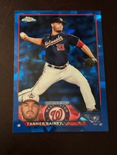 2023 Topps Chrome Sapphire Tanner Rainey Washington Nationals Base #80