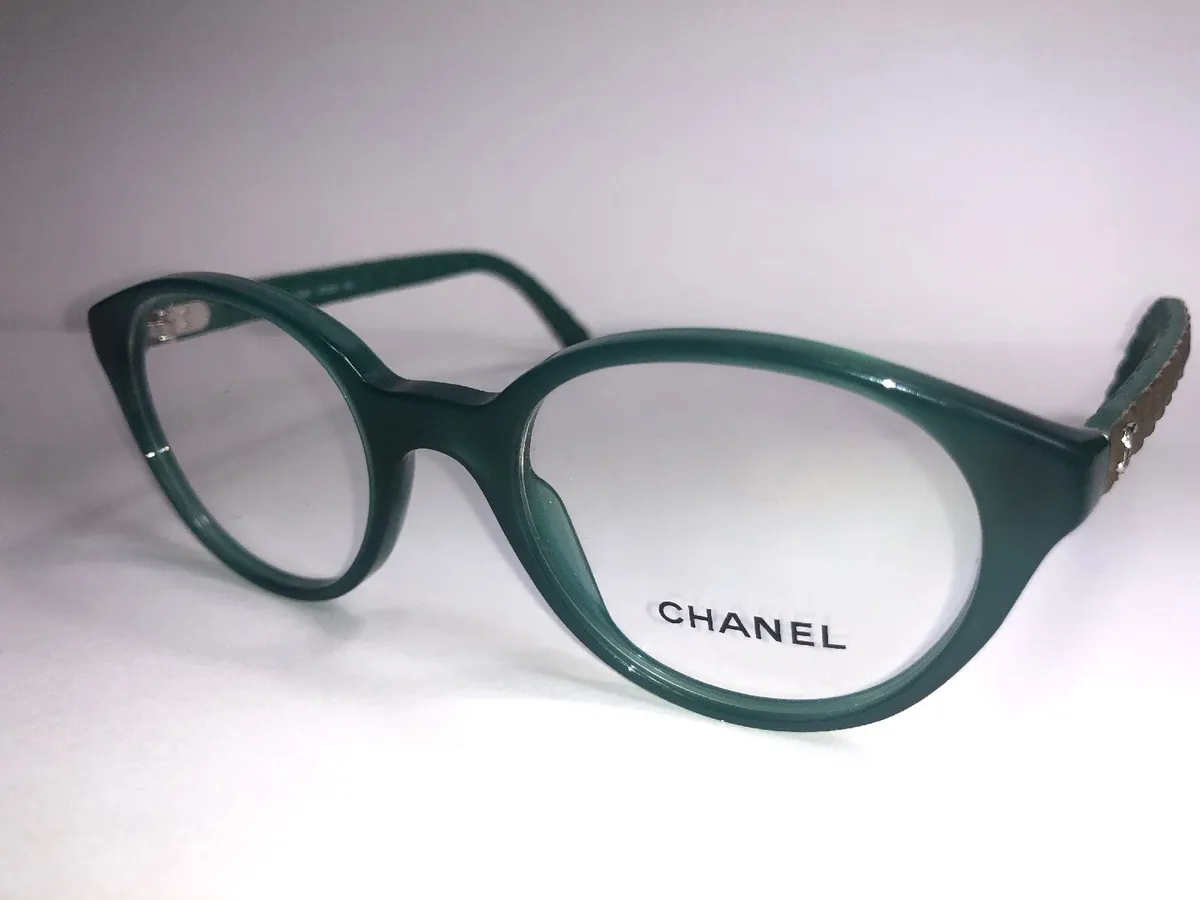 CHANEL Eyeglass Frame 3289 c. 1447 Brown Green Women Prescription Glasses -  $599