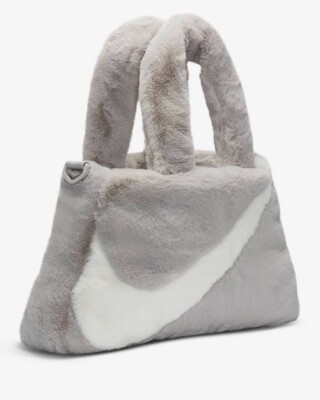 Nike Women's NSW FX FUR Tote DQ5804-012 Ladies Light Grey
