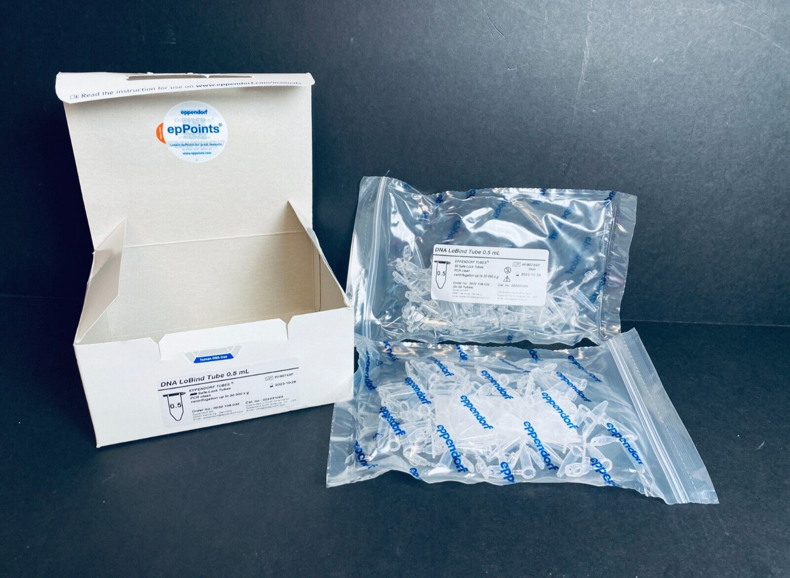 Eppendorf DNA LoBind Centrifuge Tube 0.5 ml Total of 100 Tubes La Paz