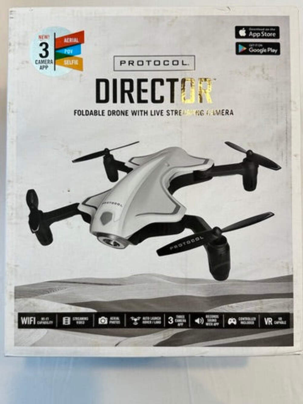 Protocol Director Foldable Drone with Live Streaming HD Came