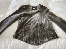 Anthropologie Poetry Silk Moto Style Velvet Jacket~ Gray/silver~ Size 4/small