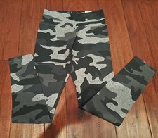 Justice Gray Camo Full Length Pants Size 14 NWT