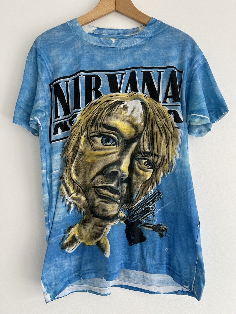 Very Rare Vintage Nirvana Nevermind T-shirt Kurt Kobain Single 