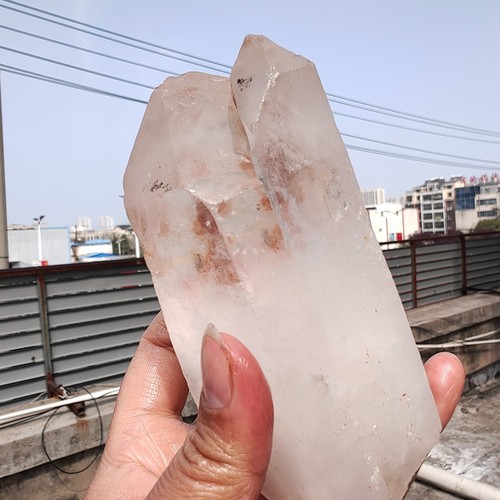 625g Brillante LEMURIAN Healer Cristallo Quarzo RECORD CUSTODE Abbagliante B101 - Foto 9 di 14