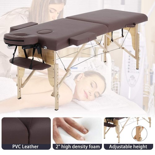 73" Massage Table Folding Portable Massage Bed Lightweight Spa Bed W/ Carry Case - Picture 16 of 41