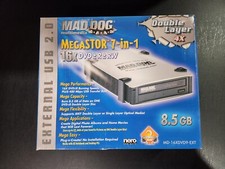 Mad Dog Multimedia MegaSTOR 7-in-1 Dbl Layer 16X DVD /- R /- RW Ext USB Burner