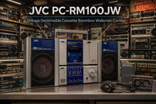 JVC PC-M100JW RaRe Detachable Cassette Boombox / Walkman