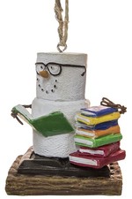 S'Mores Book Lovers Christmas Ornament Decoration Resin Book Nerd Gift