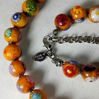 Vtg Murano Millifiori Venetian gl bead necklace lob clasp18" ST Murano/Italy Tag — photo 5