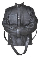 MENS HEAVY DUTY COWHIDE LEATHER STRAIGHT JACK...