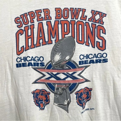 Vintage 1985 Super Bowl XX Champions Chicago Bears T-Shirt VK07890