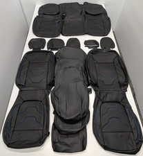 For Chevrolet Silverado Crew Cab Lt 2019-2023 Black Leather Seat Covers Lq22