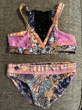 Maaji Girls' Creamery Bliss Cherry Vanilla Reversible Bikini Bottom W/ Top Sz 2