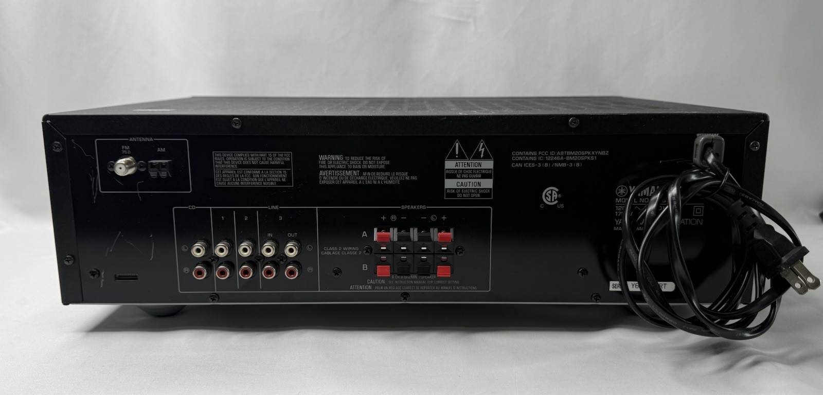 YAMAHA R-S202 NATURAL SOUND STEREO RECEIVER BUNDLE W/ REMOTE ANTENNA BLUETOOTH