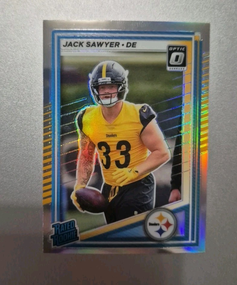 2025 Panini Donruss - Rated Rookie Jack Sawyer #390 Optic Preview Holo Prizm