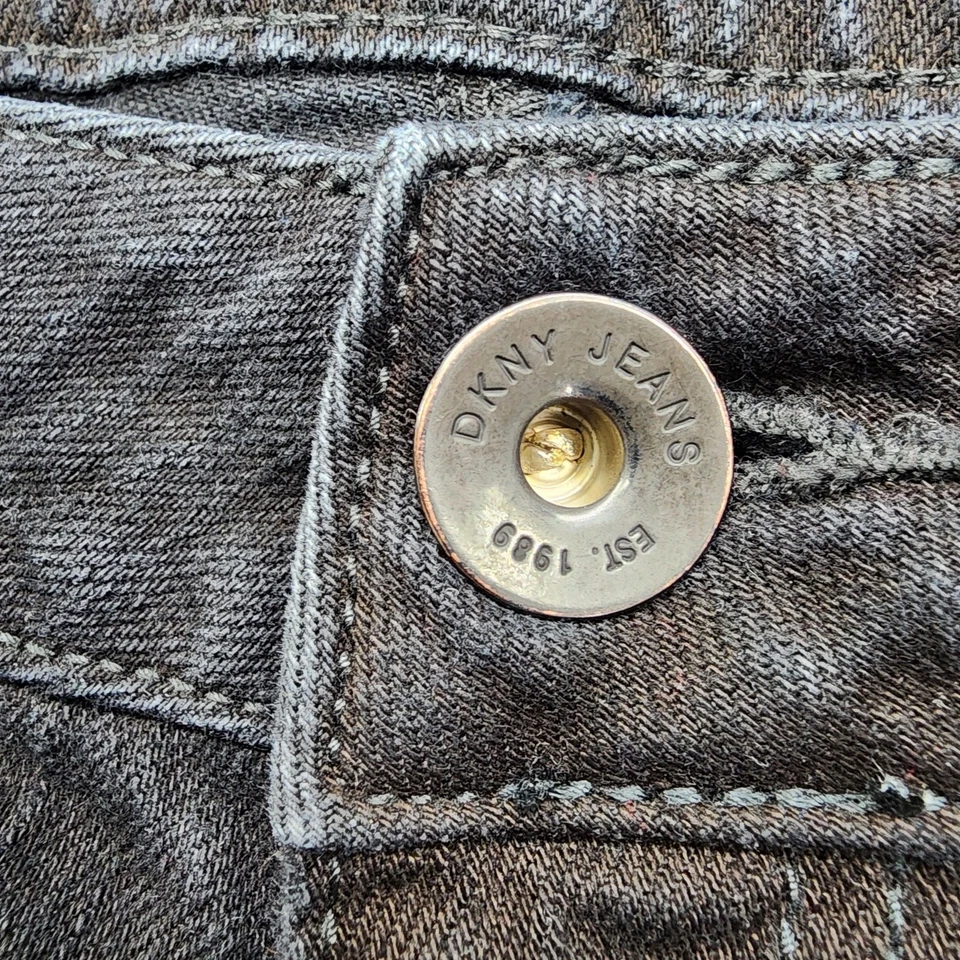 DKNY Jeans Womens 8R Black Soho Jean Mid Rise Bootcut Regular Fit Casual Stretch - Image 2 of 4