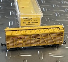 Union Pacific 40’ Stock Car #47758 Atlas #3525 N Scale Model Vintage 1980’s USA
