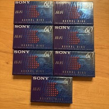 LOT OF 7 Sony Hi Fi Normal Bias Type I 60 Minutes New Sealed Blank Cassette Tape
