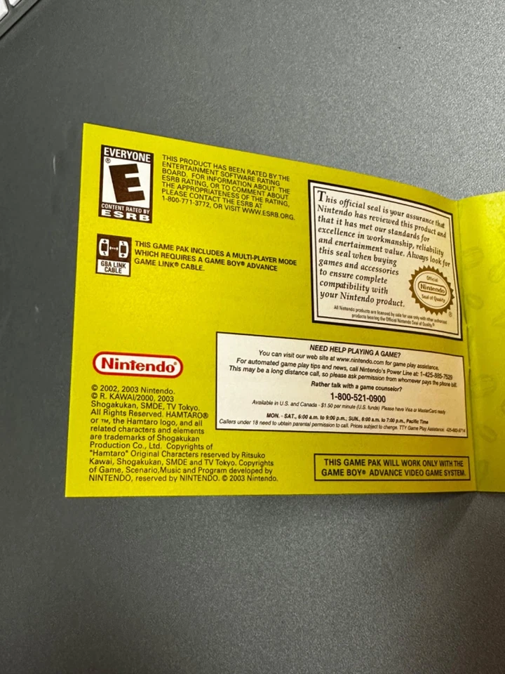 HamTaro Ham-Ham Heartbreak Nintendo Game Boy Advance Instruction Manual Booklet - Image 3 of 3