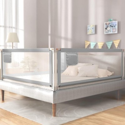 Kinder Bett Schutzgitter 200cm Sicherheitsgitter Baby Kinderbett Gitter