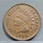 1898 United States Indian Head Penny Cent 1¢ Bronze LVB1.74
