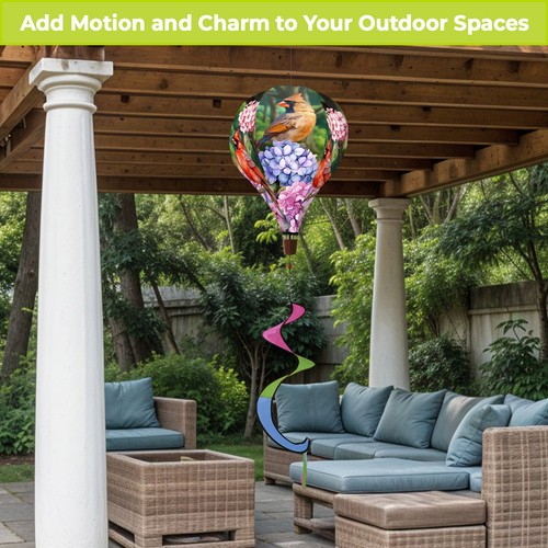 Briarwood Lane Perched Cardinals Hot Air Balloon Spinner - 第 5/5 張圖片