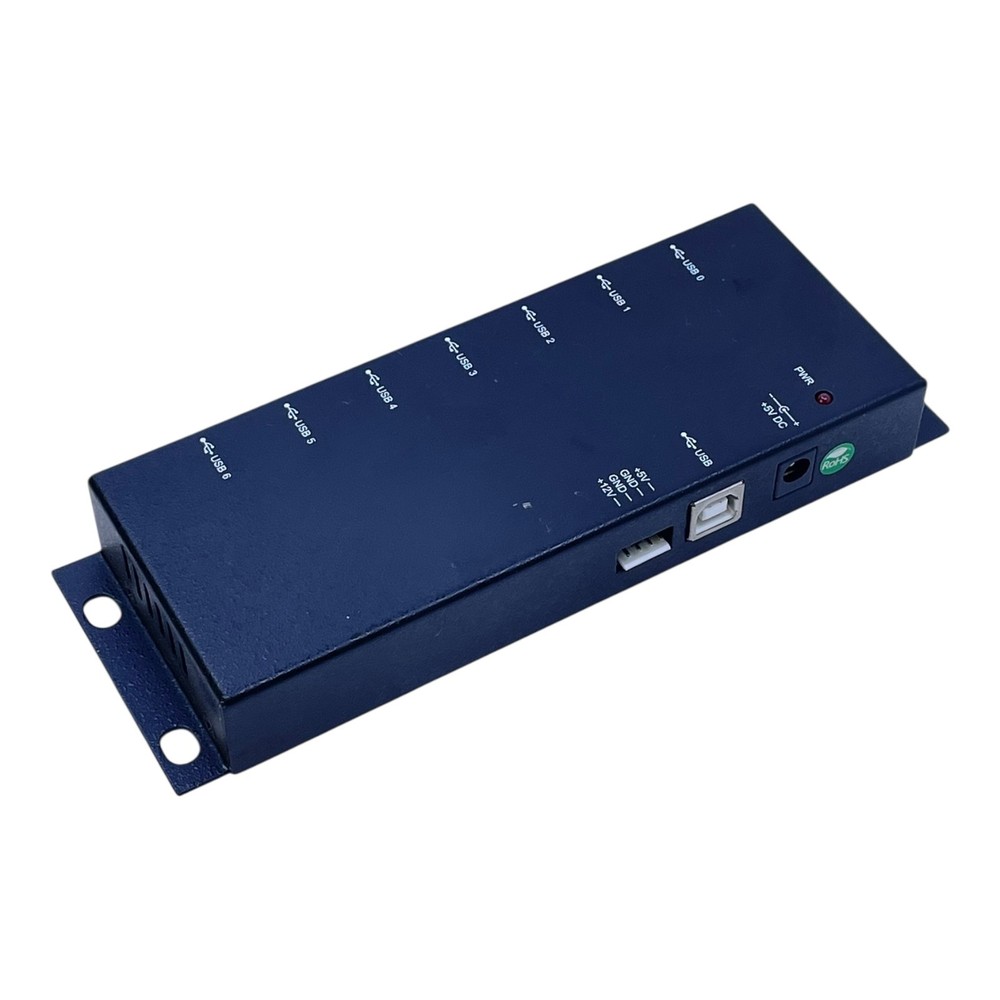 Industrial USB Hub 7-Port Active for DIN Rail 12V/5V Supply Industrial USB Hub 7-Port Active for DIN Rail 12V/5V Supply