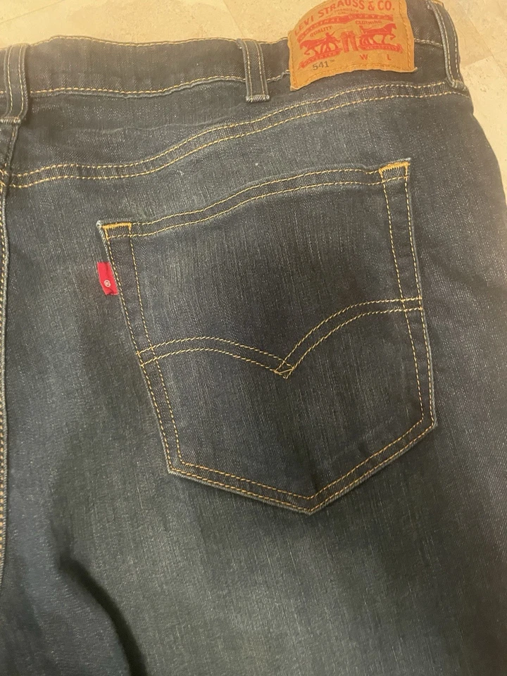 Levi's 541 Athletic Taper Stretch Dark Blue Jeans Men, Size 48x30 Big & Tall - Image 2 of 4