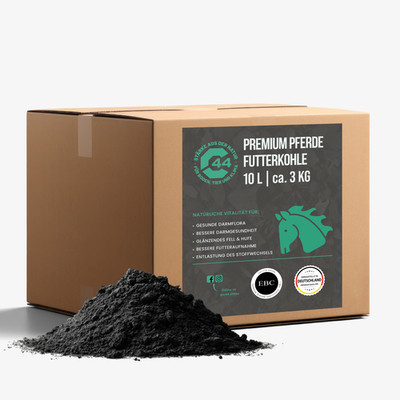 C44 Pferde Futterkohle 10L EBC FeedPlus | Darmgesundheit & Toxinbindung