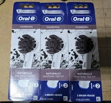 Oral-B Charcoal Electric Toothbrush Replacement Heads - 3 Packs of 2 6 Total