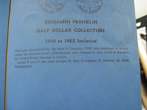 Franklin Half Dollar Set - 35 coins $17.50 Face Value Lot #44 VG to XF to AU #46