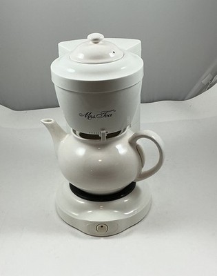Mrs Tea Electric Hot Tea Maker by Mr Coffee 6 Cup Ceramic Teapot & Lid Tested