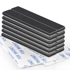 Neodymium Magnets Bar Black 12 Pack Strong Waterproof Heavy Duty Magnetic Strips