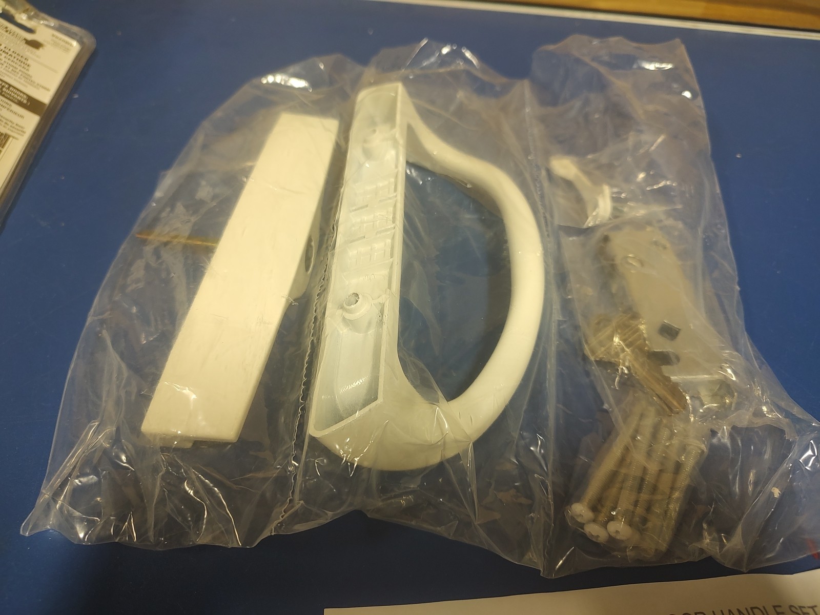 HauSun Patio Sliding Door Handle Set for 3-15/16" Slots - White