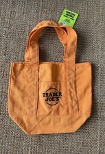Trader Joe's Mini Canvas Tote Bag Limited Halloween Edition Orange SHIPS TODAY  