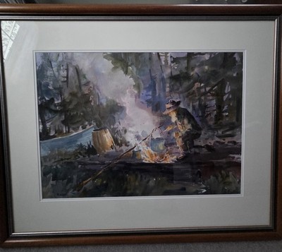  The Cook    Original Watercolor by Bob Willman (Mohawk Valley, NY)   1997