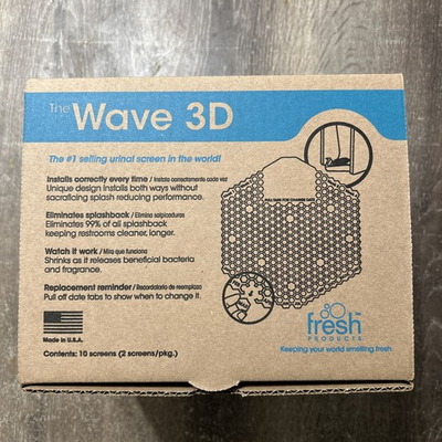 #ad #ad 10 Pack Monogram Clean Force Wave 3D Urinal Screens Cotton Blossom $20.00