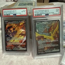 Team Rocket's Moltres ex (Destined Rivals Stamp) UPC PSA 9&8 lot of (2)