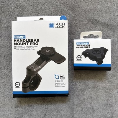QUAD LOCK Motorcycle Handlebar Mount PRO and Vibration Dampener Quadlock New