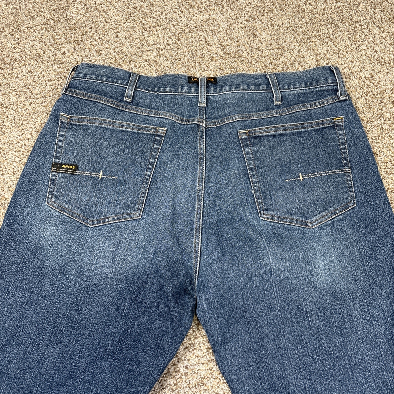 Ariat Rebar M4 Relaxed Boot Jeans Mens Blue Denim 38x30 Fits 38 X 29.5 - View 16