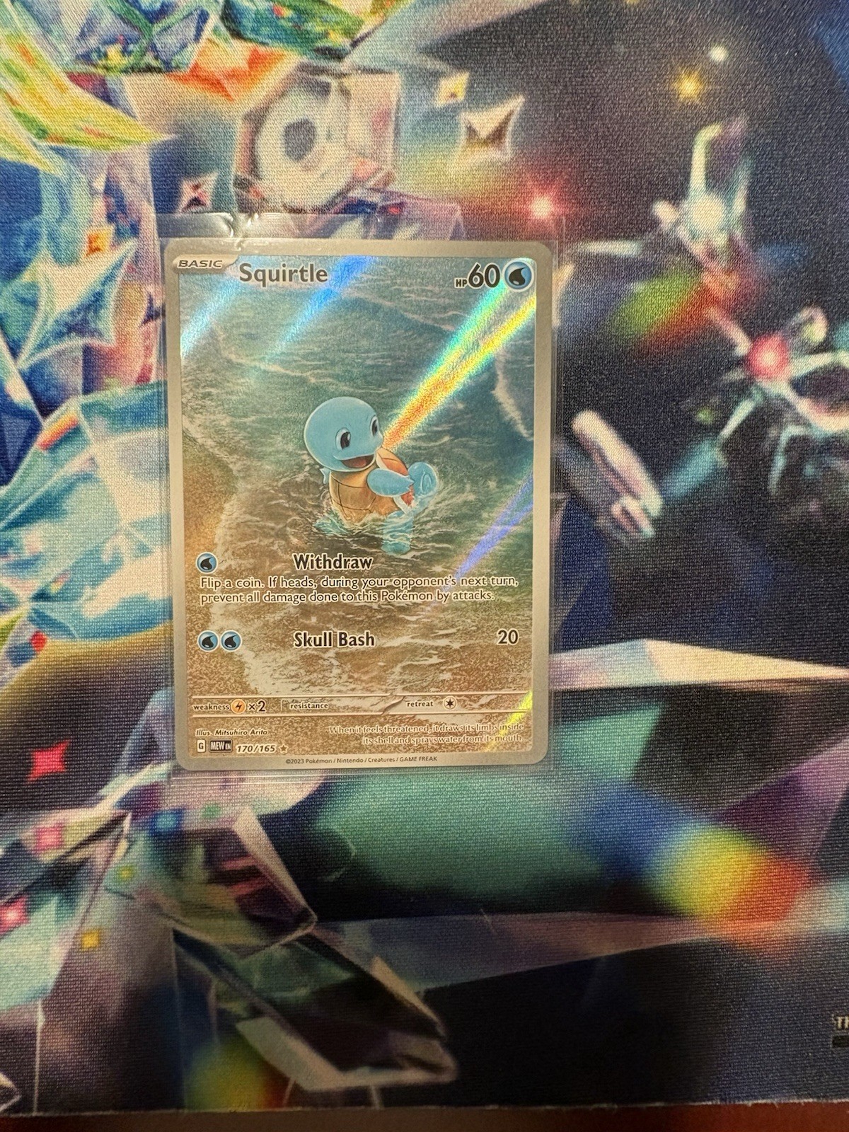 Pokemon TCG Squirtle 170/165 Sv: Scarlet & Violet 151 Illustration Rare NM