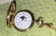Vintage Citizen Pocket Watch Junction Moon Phase Japan Non-working
