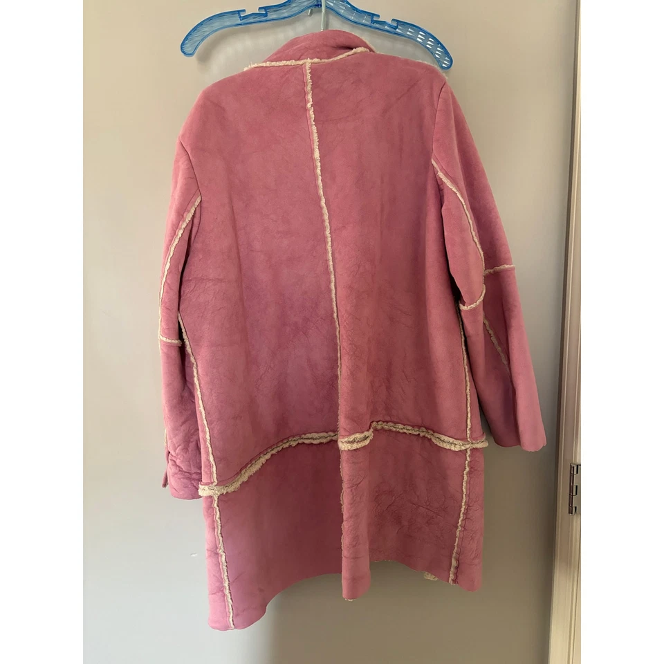 Chaqueta de Colección Suzanne Somers Bebé Rosa Sherpa Forrada con Cremallera 1X Foto 2 de 4