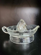 Hazel Atlas Clear Glass Criss Cross Pattern Juicer